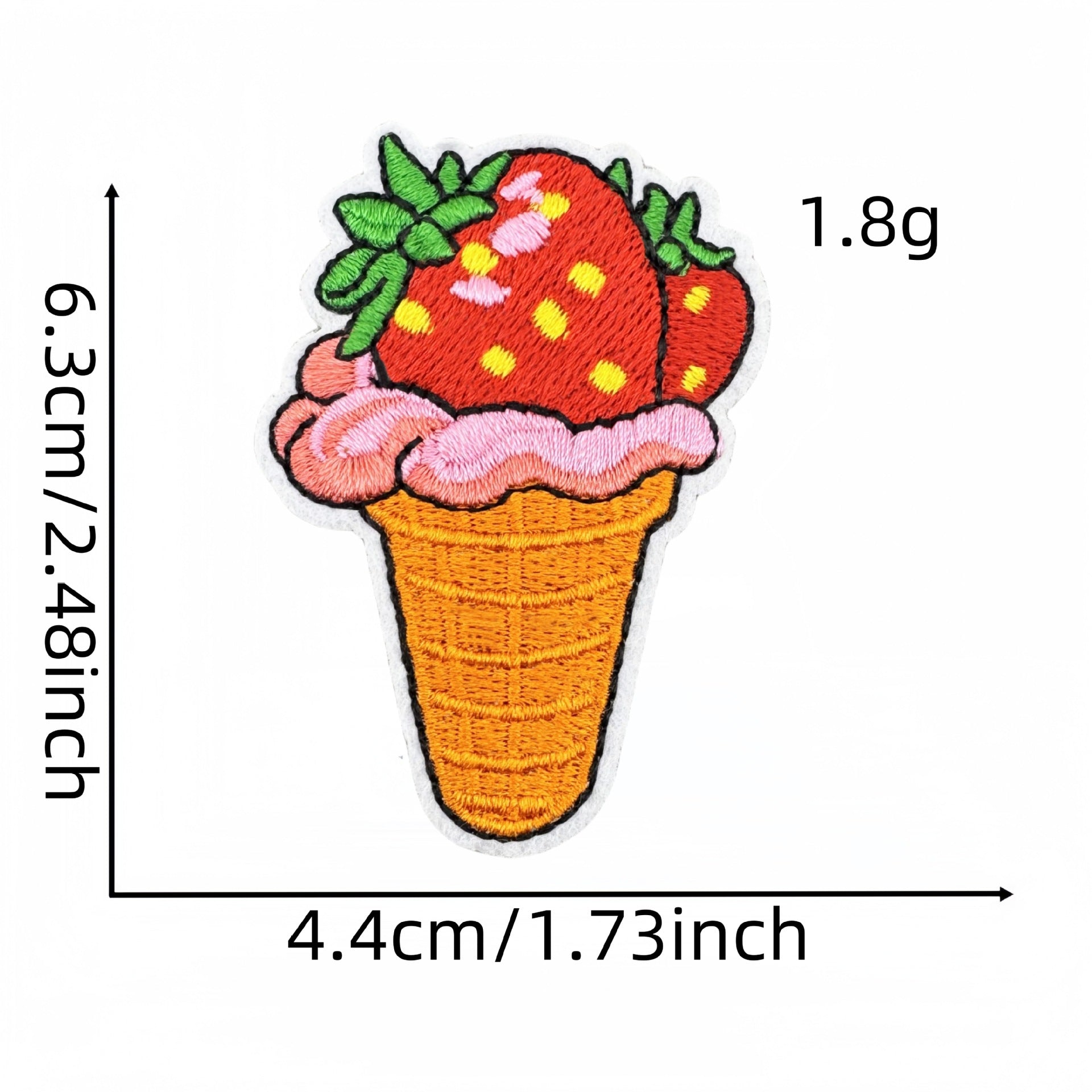 Wholesale Cartoon Strawberry Embroidery Cloth Patch  Embroidery Patch Accessories
